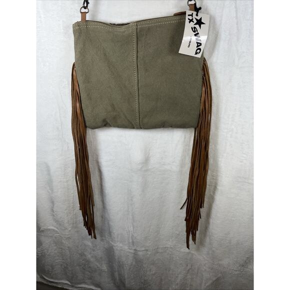 Myra Bag Laces of Color Medium Crossbody Bag Leather Cowhide Southwestern M-3975 - Picture 6 of 12